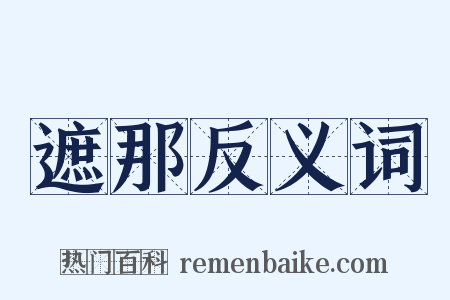 遮那反义词是什么意思的图片